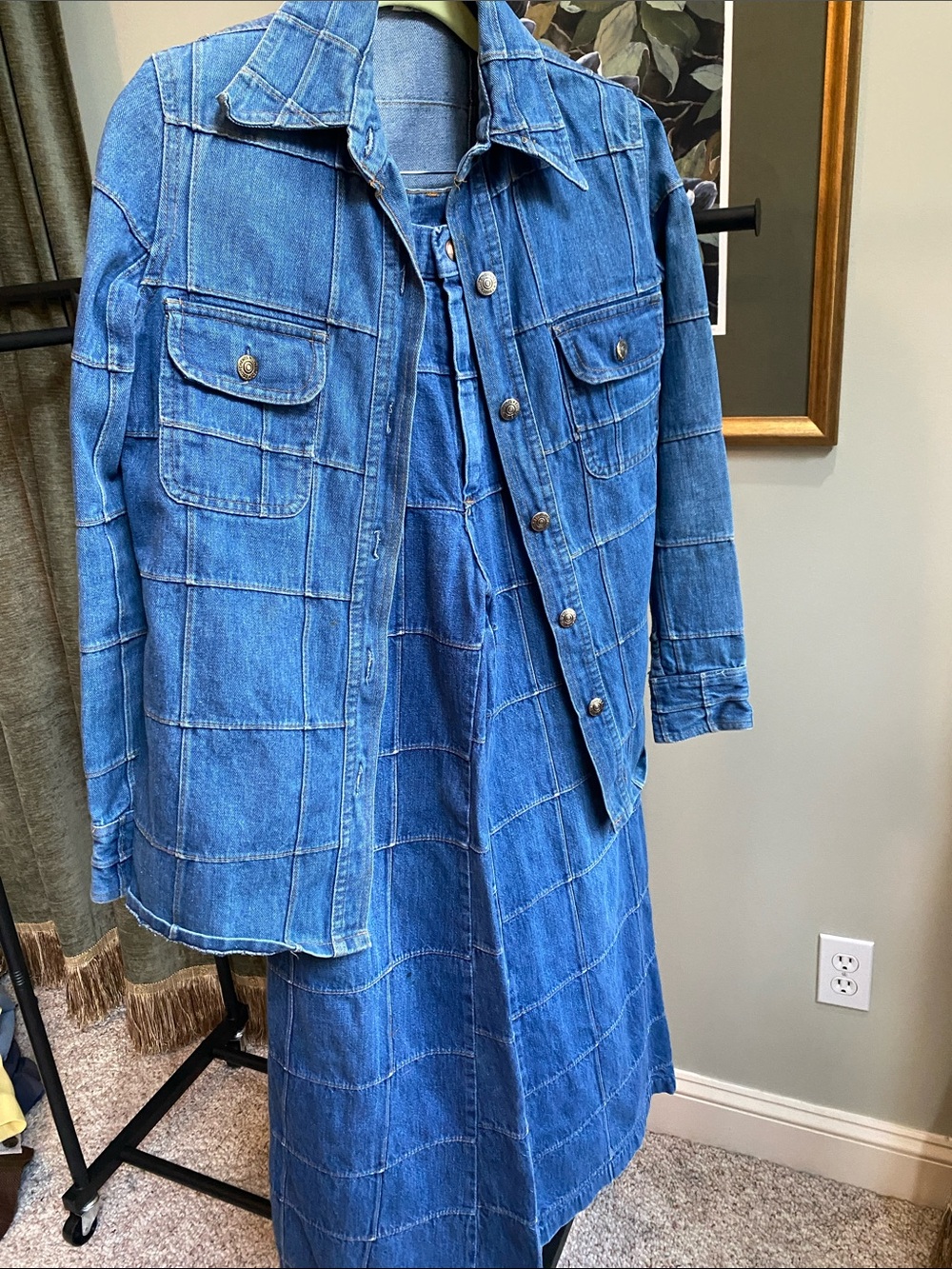 1970s Patchwork Denim Set